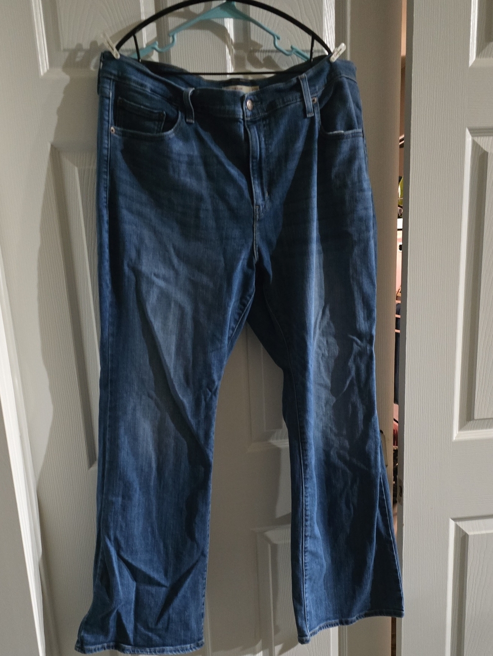 Classic Dark Blue Flare-Leg Jeans